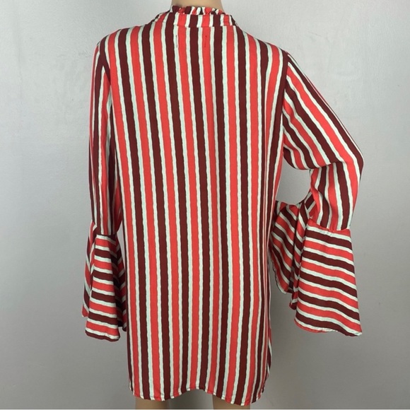MAAJI STRIPED COVER-UP BUTTON DOWN TUNIC - Picture 7 of 8